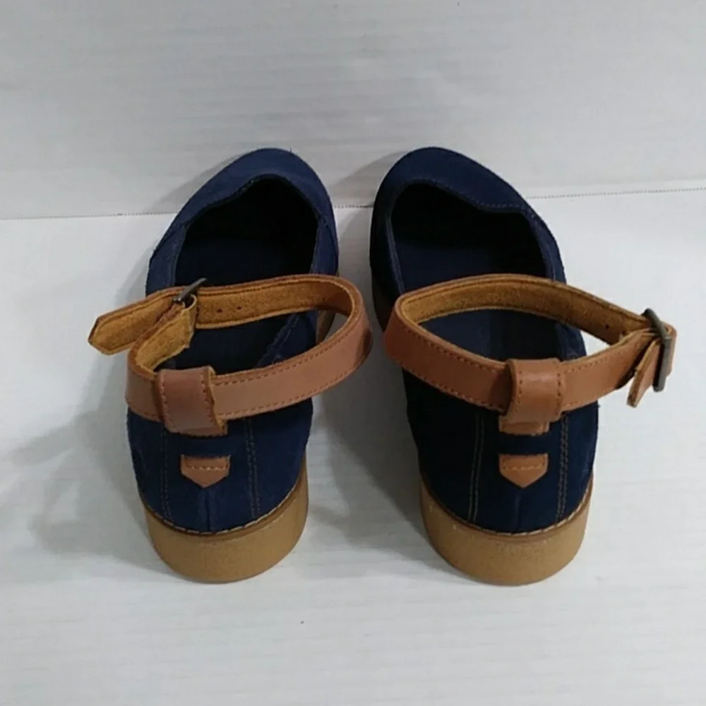 Timberland Paxton Hill Blue Suede Ankle Strap Sandals Size 8.5 *EUC* - Picture 4 of 11